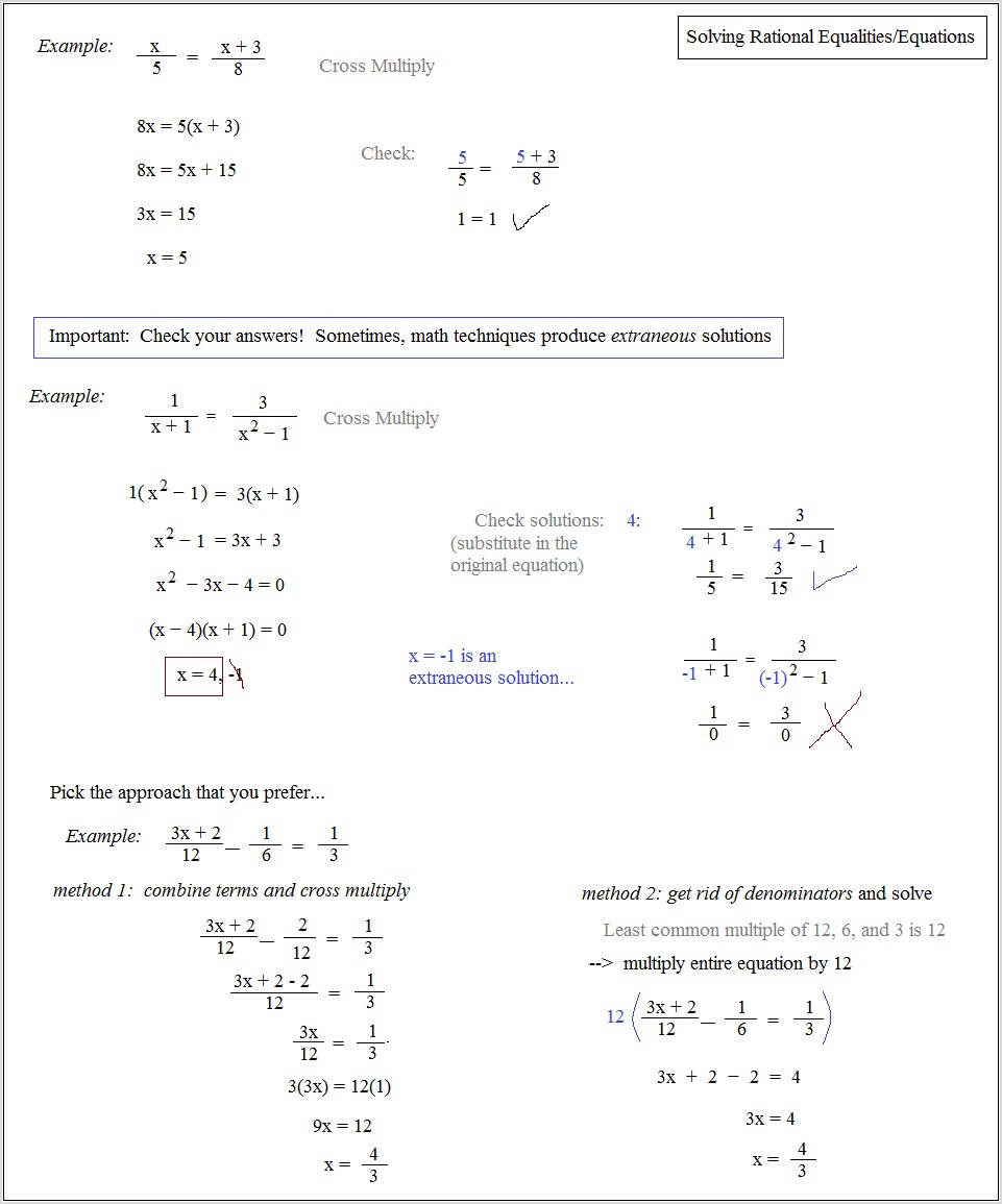 Rational Equations Word Problems Worksheet Doc