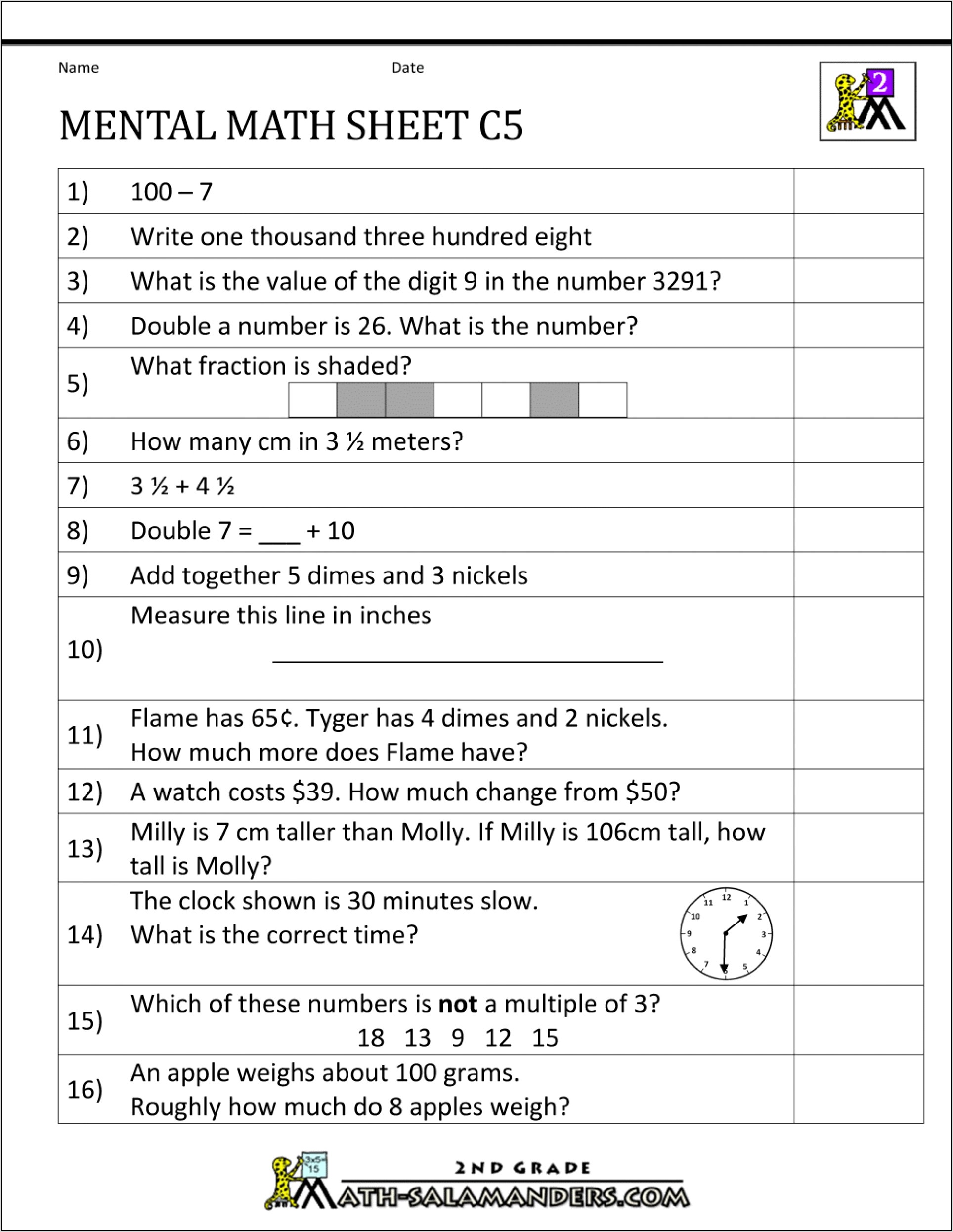 Rational Numbers Worksheet For Grade 7
