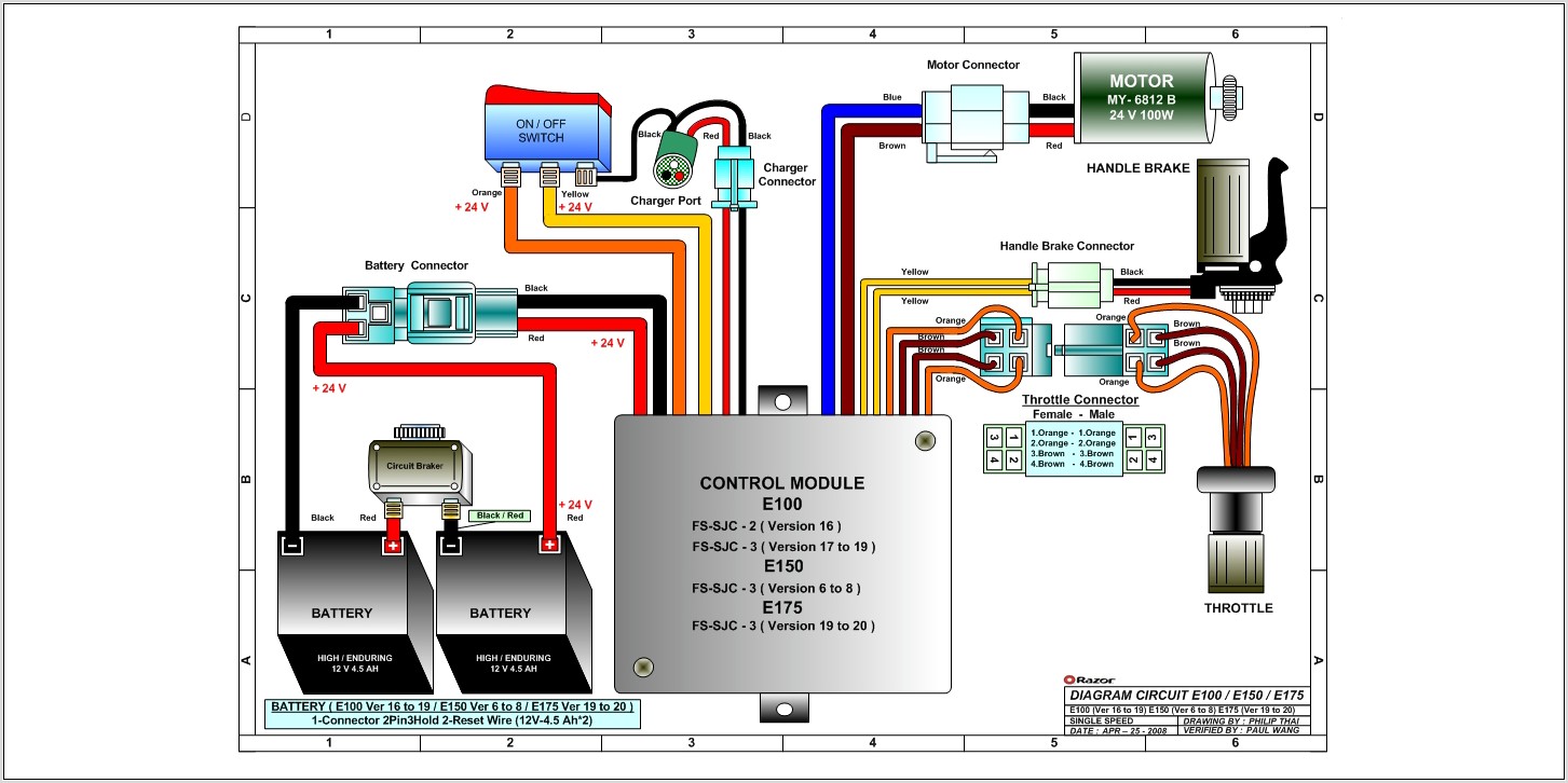 Razor E300 Wiring Diagram
