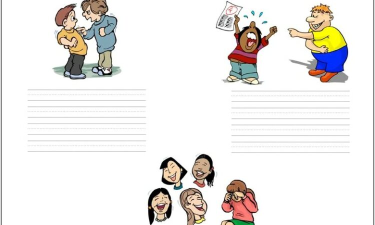 Reading Comprehension Worksheets Bullying