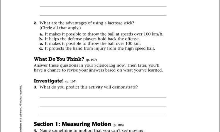 Reading Worksheet 8th Grade