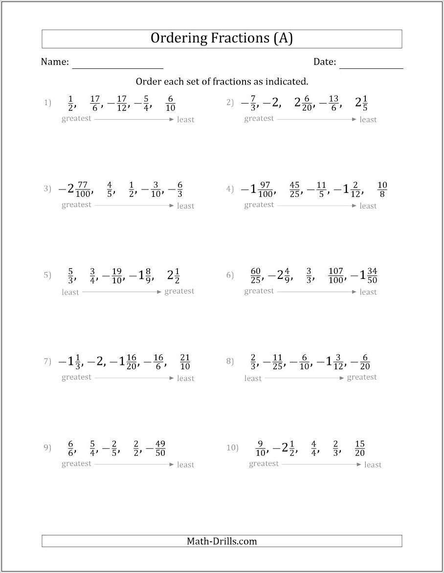 Reducing Improper Fractions To Mixed Numbers Worksheet