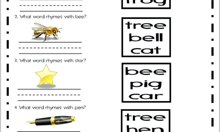 Rhyming Words Worksheet For Grade 1