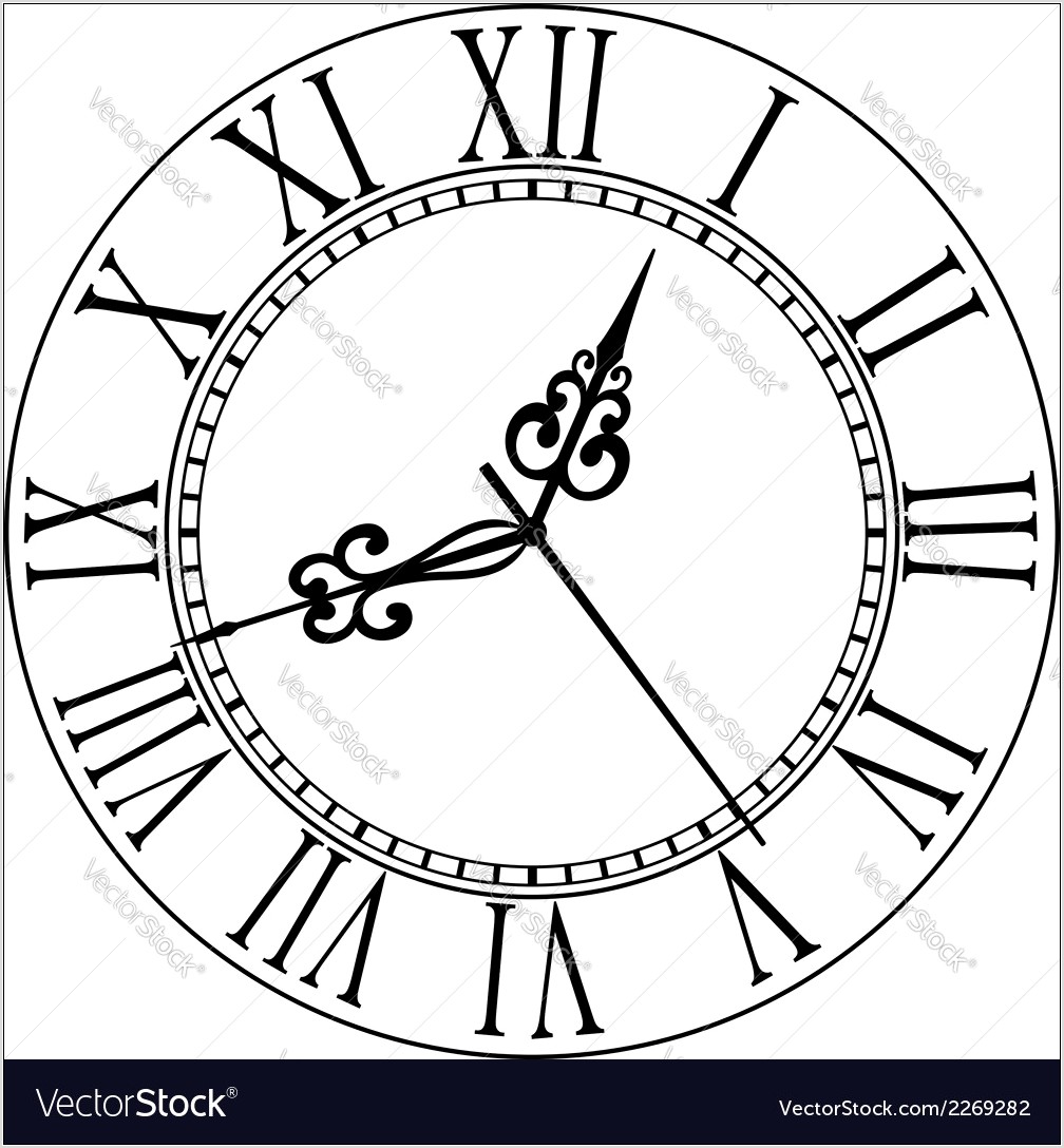 Roman Numerals Clock Worksheet