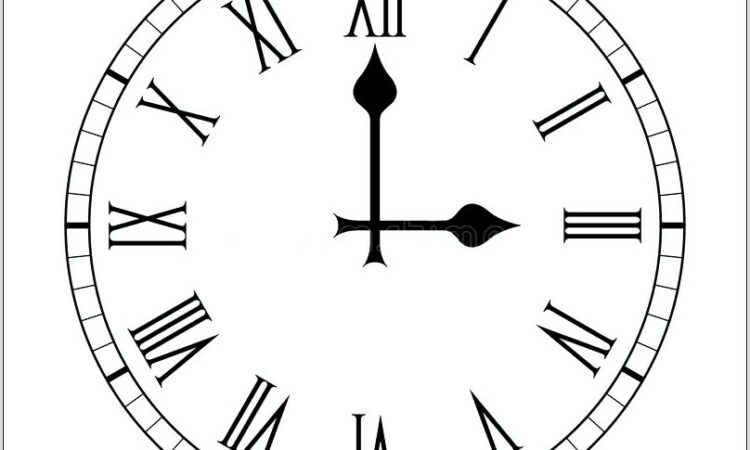 Roman Numerals On A Clock Worksheet