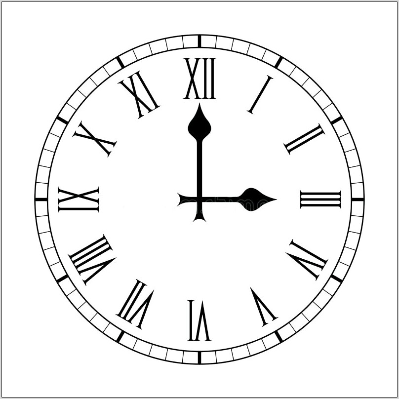 Roman Numerals On A Clock Worksheet