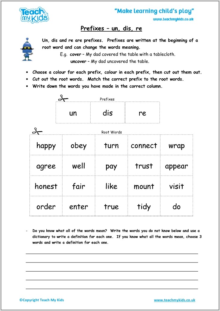 Root Word Worksheet Ks2