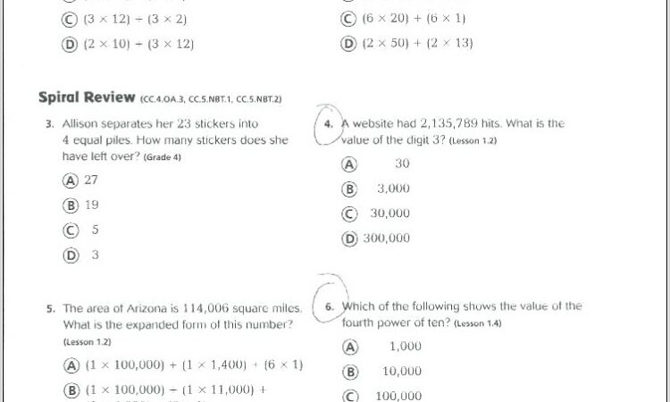 Rounding And Comparing Numbers Worksheet