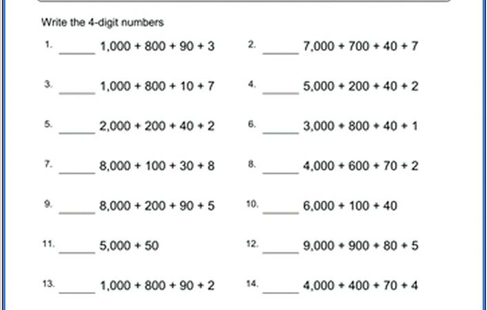 Rounding Numbers Worksheet Grade 4