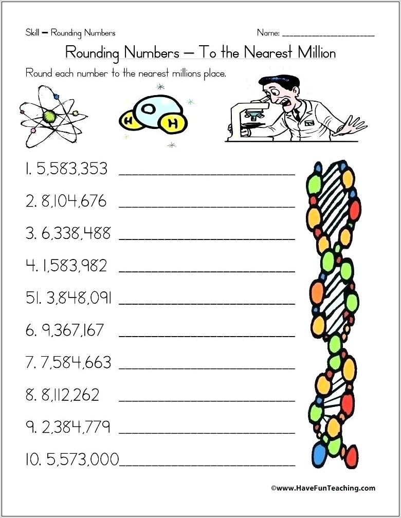 Rounding Numbers Worksheets For Grade 4 Worksheet Restiumani Resume 