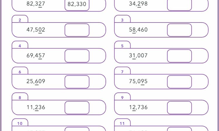 Rounding Off Numbers Worksheet