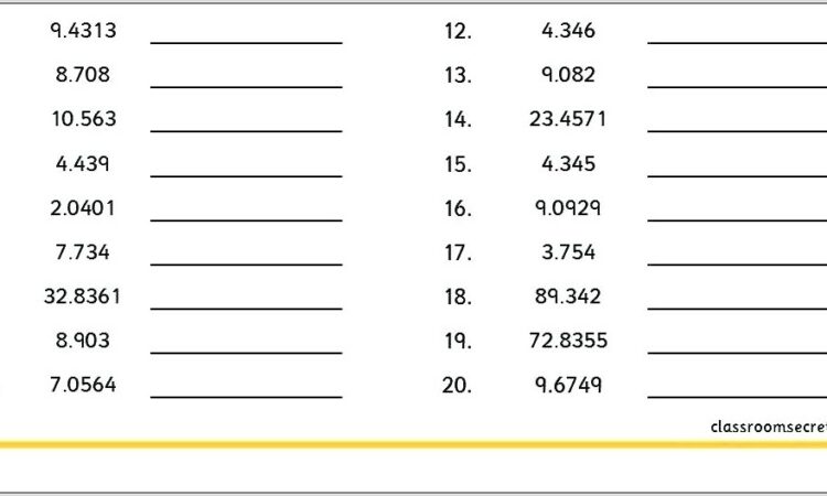 Rounding Off Numbers Worksheet For Grade 3