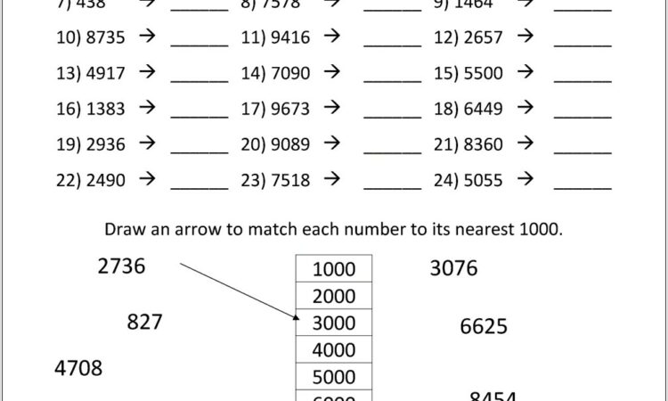 Rounding Whole Numbers Worksheet Year 6