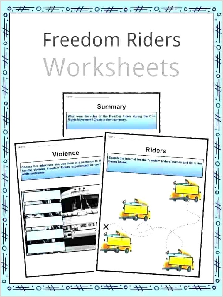 Ruby Bridges Timeline Worksheet