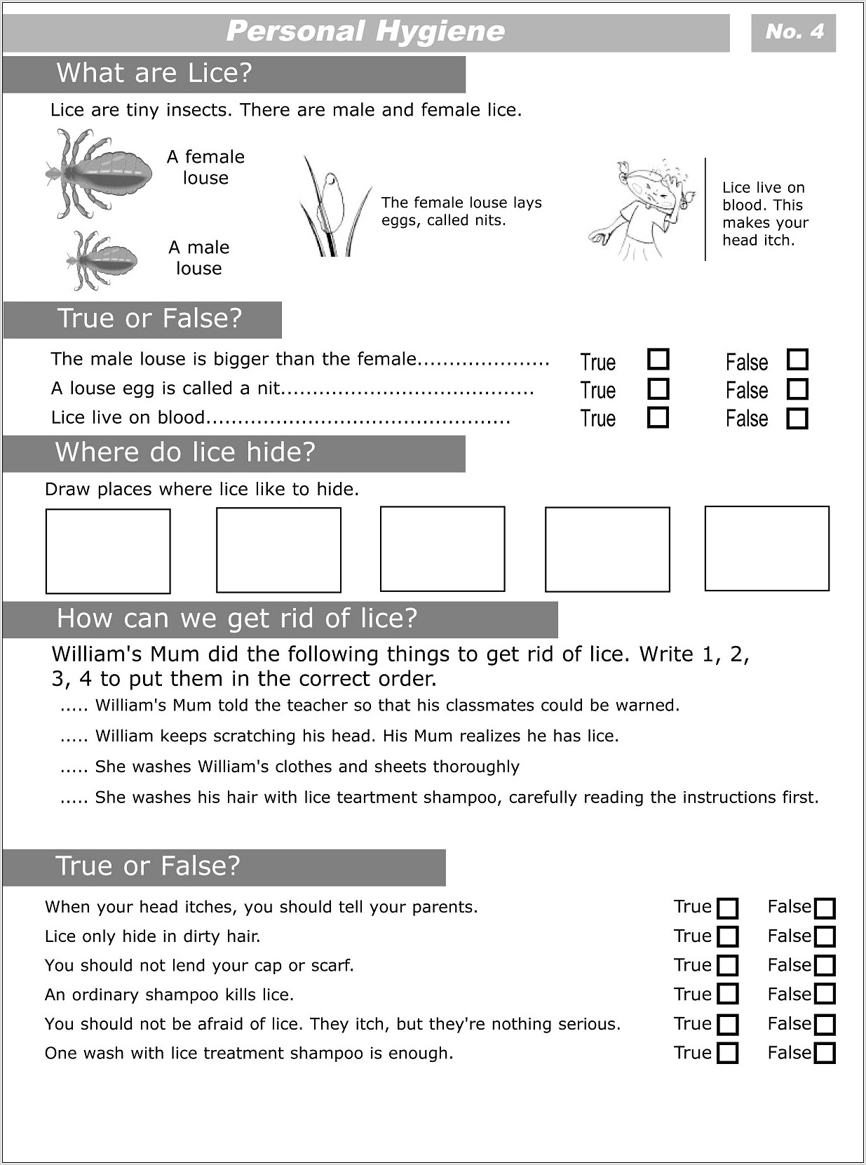 School Worksheets For Middle School