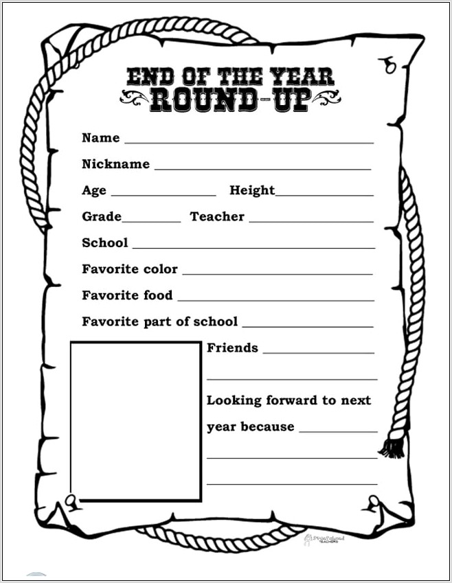 School Year Reflections Worksheet