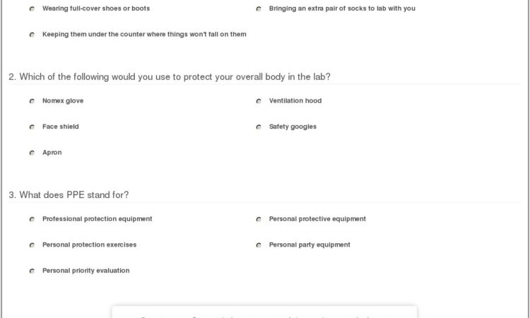 Science Lab Equipment Quiz Worksheet