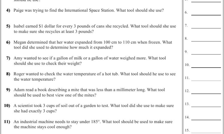 Science Tools Worksheet Pdf