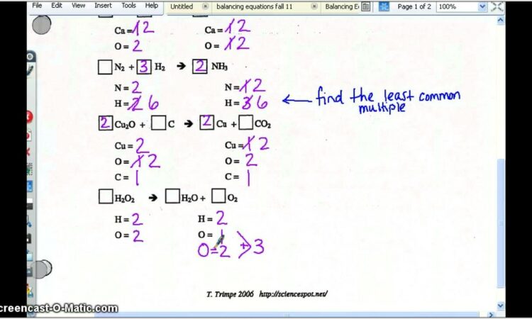 Science Worksheet Balancing Act