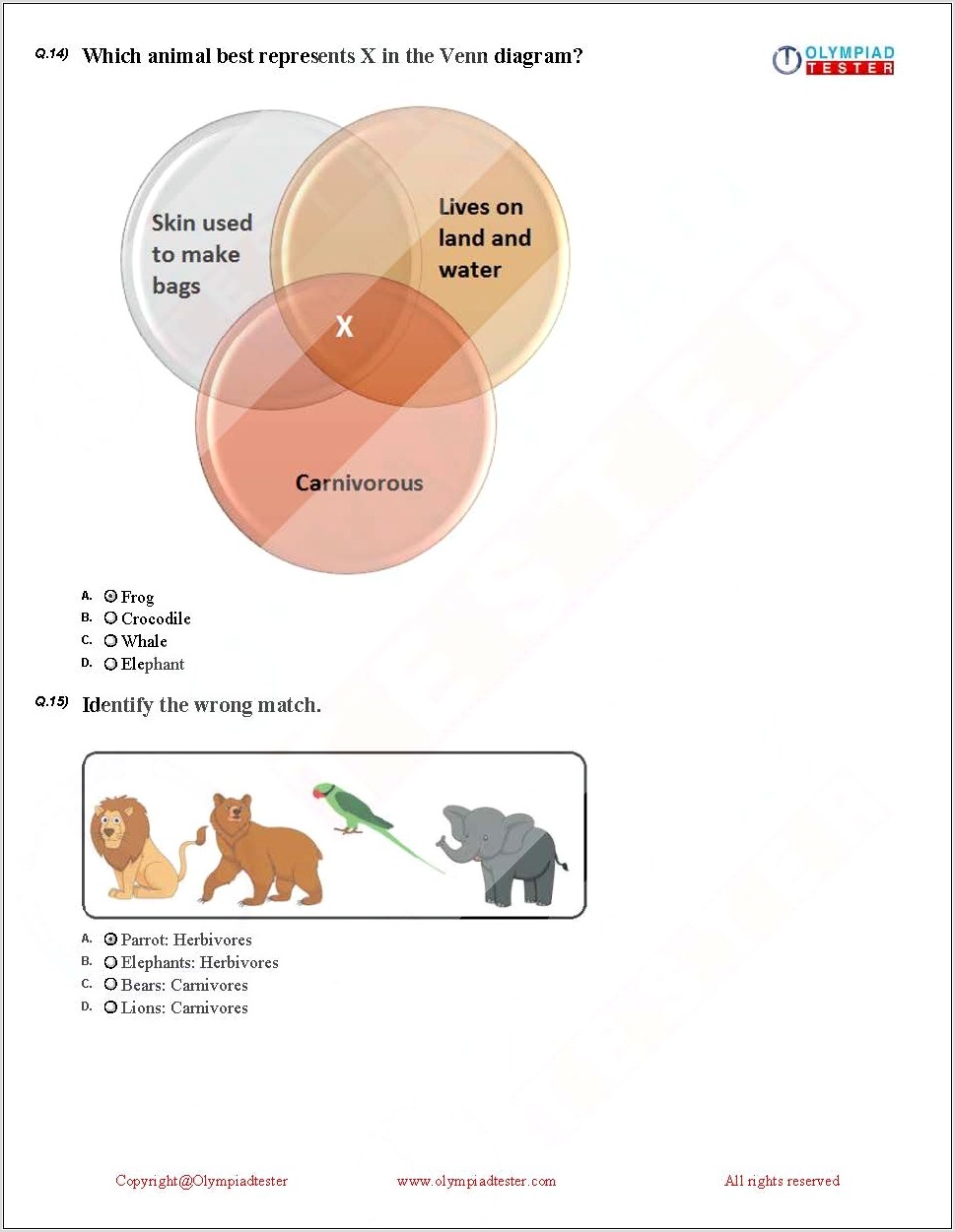 Science Worksheet Class 2