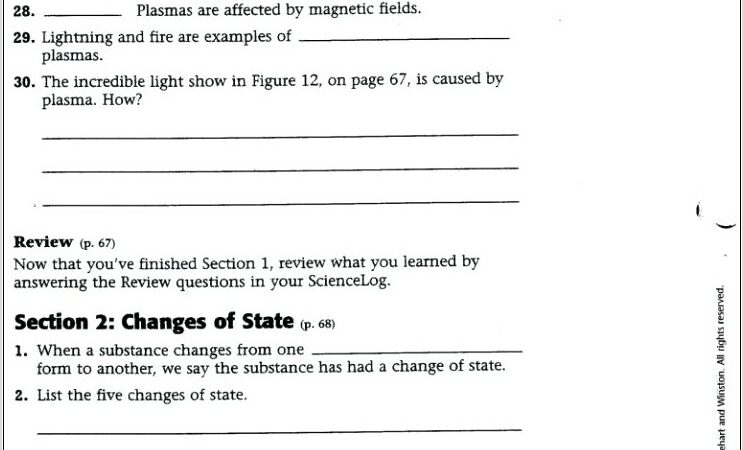 Science Worksheet For Grade 6