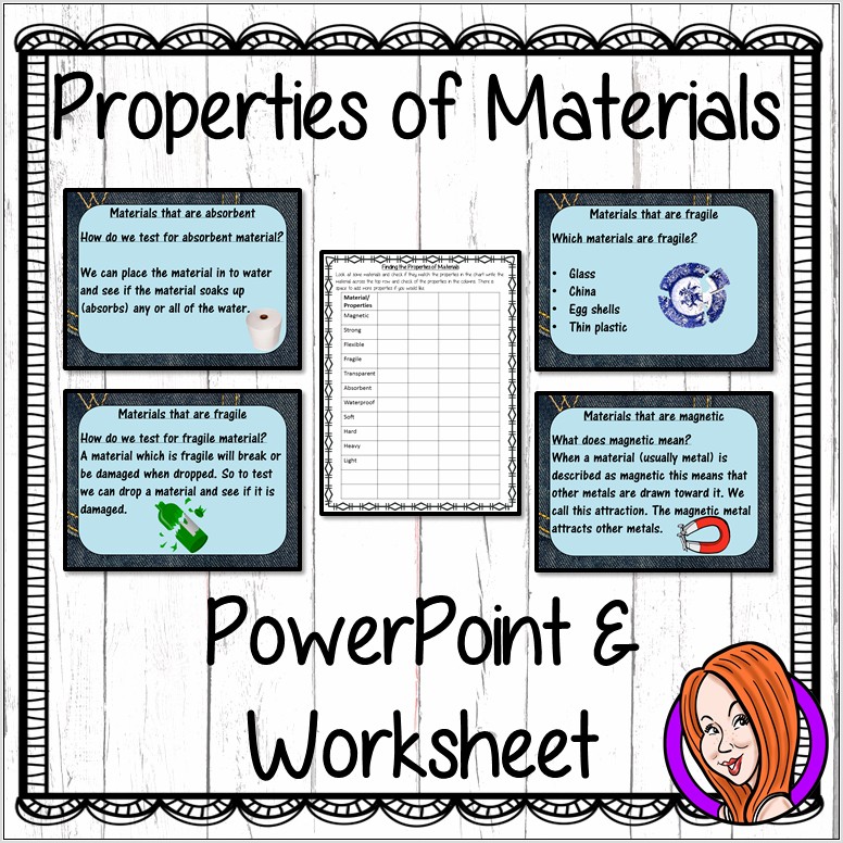 Science Worksheet Properties Of Materials