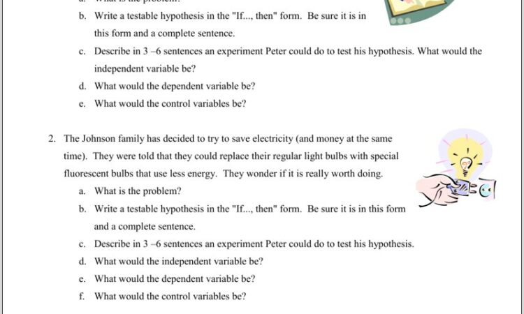 Scientific Method In Action Worksheet Answers