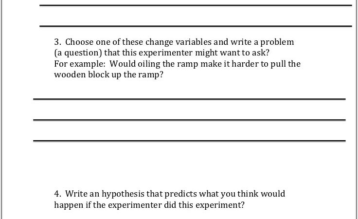 Scientific Method Variables Worksheet