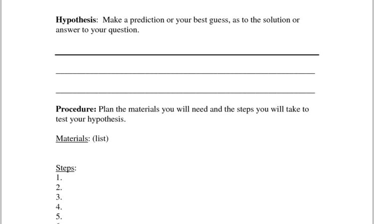 Scientific Method Worksheet For 6th Graders