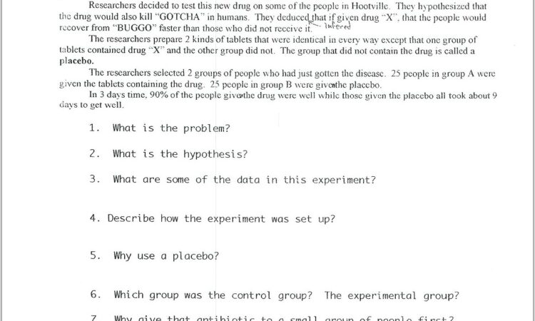 Scientific Method Worksheet High School Biology