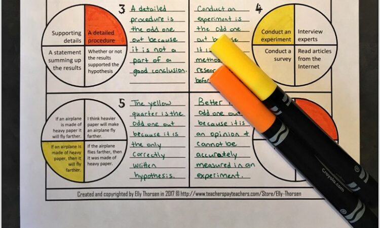 Scientific Method Worksheet Pinterest