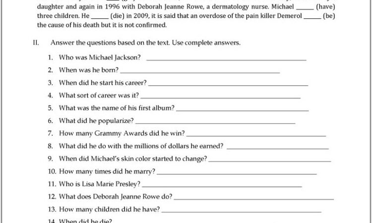 Second Grade Biography Worksheet