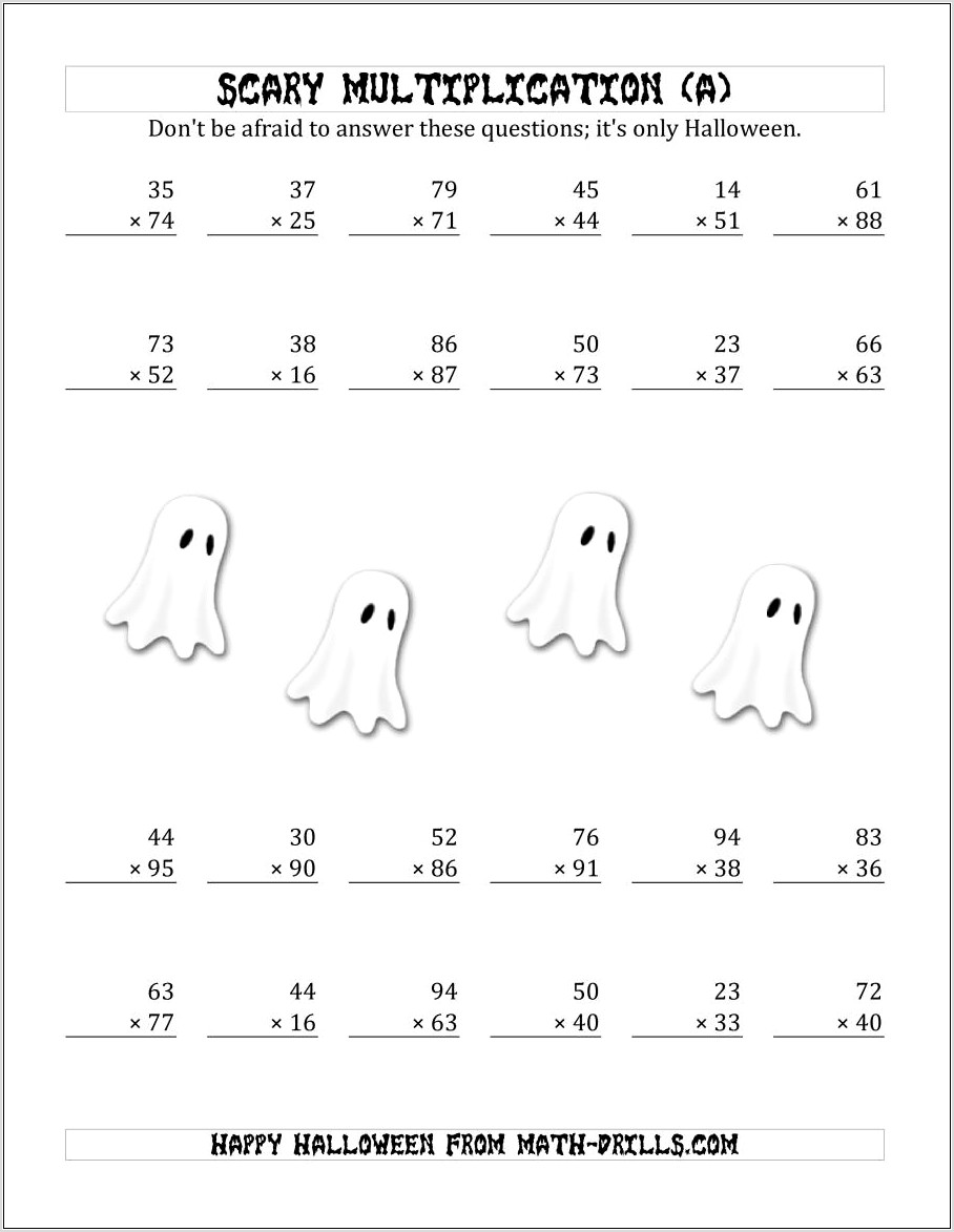 Second Grade Halloween Worksheet