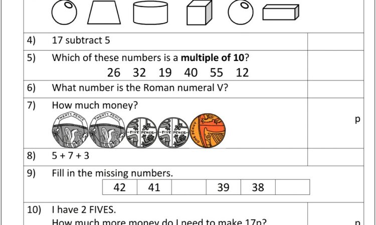 Second Grade Roman Numerals Worksheet