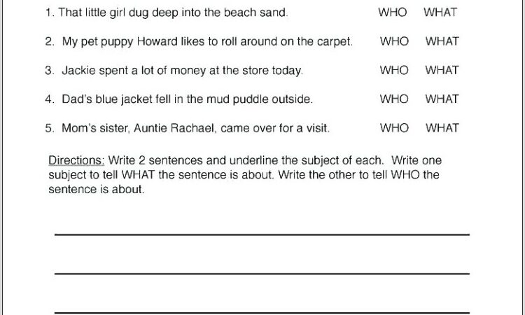 Sentence Diagramming Practice With Answers