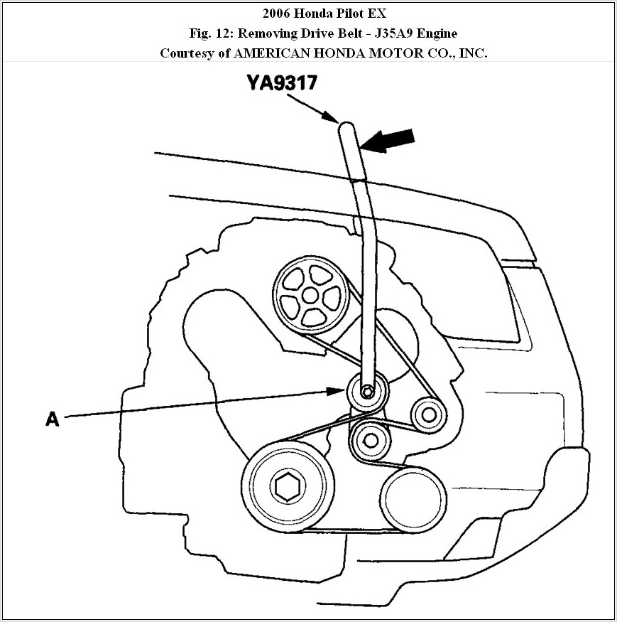 Serpentine Belt Diagram 2007 Honda Odyssey