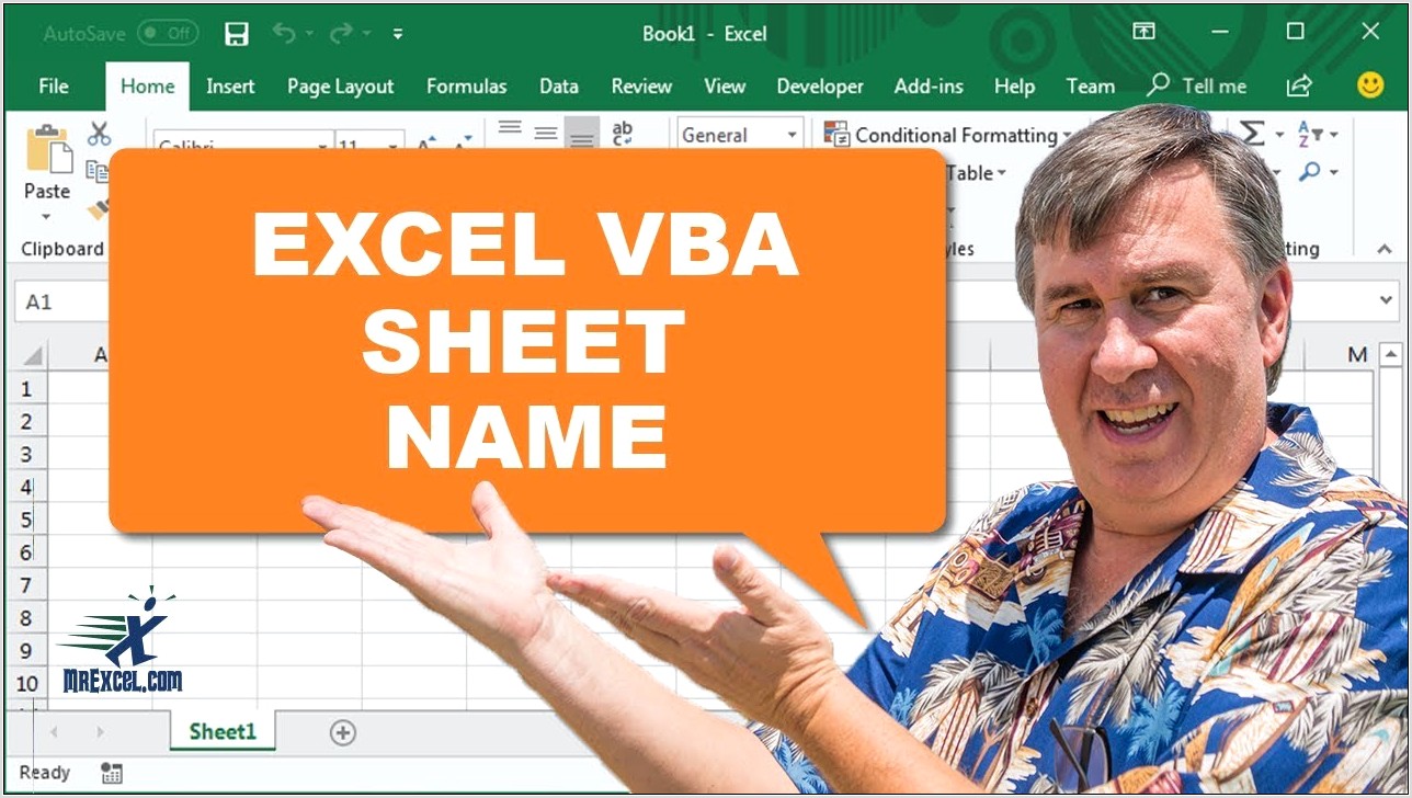 Sheet Name Excel Vba