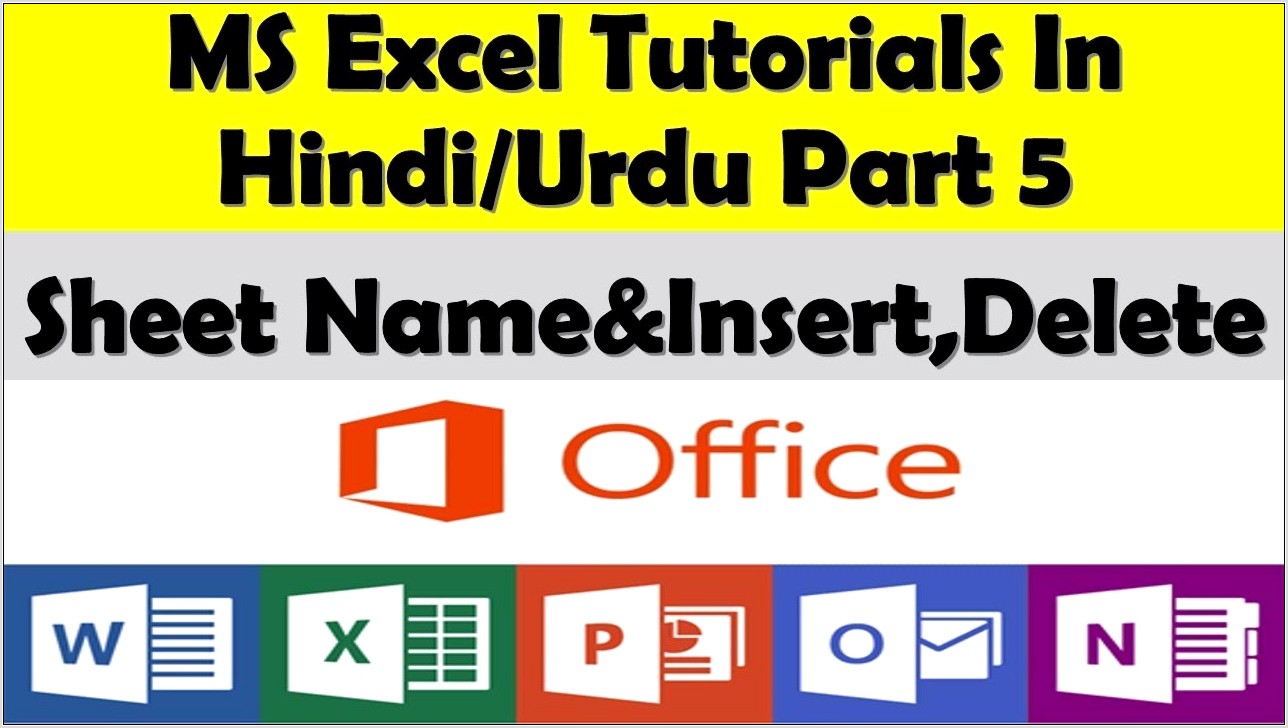 Sheet Name In Ms Excel