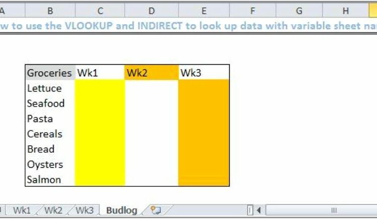 Sheet Name Variable Excel