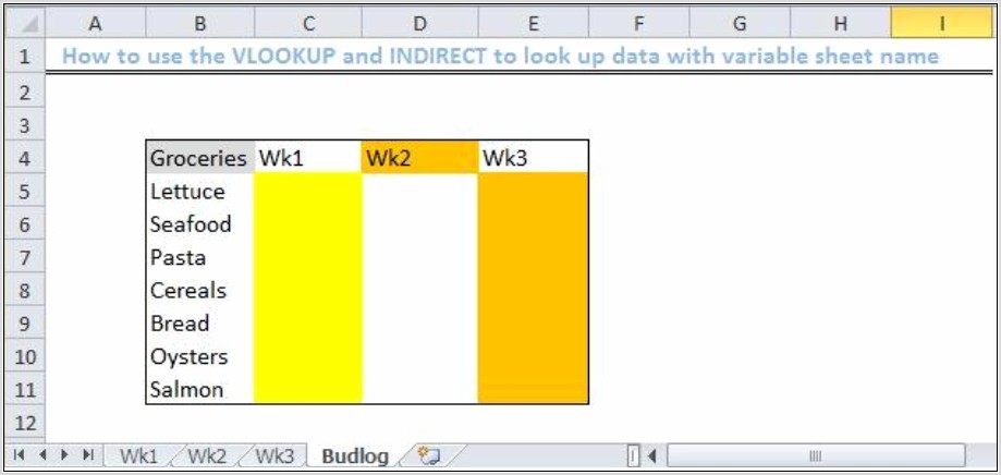 Sheet Name Variable Excel