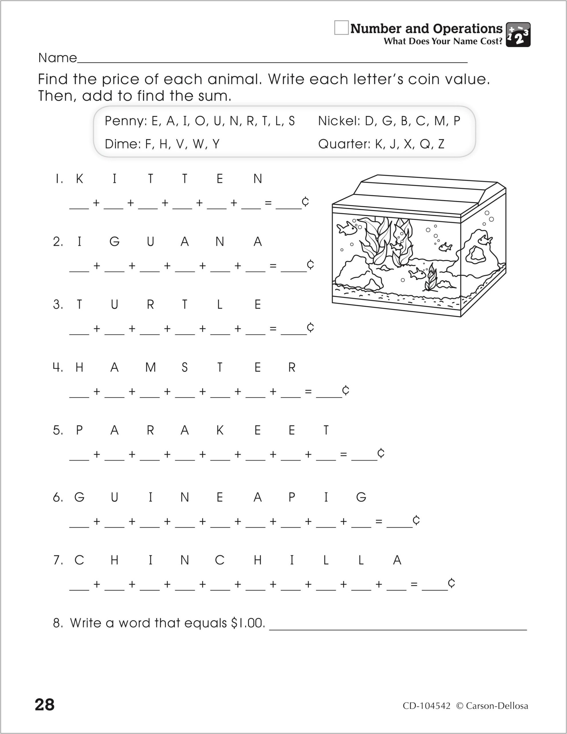 Ships Ahoy Math Worksheet