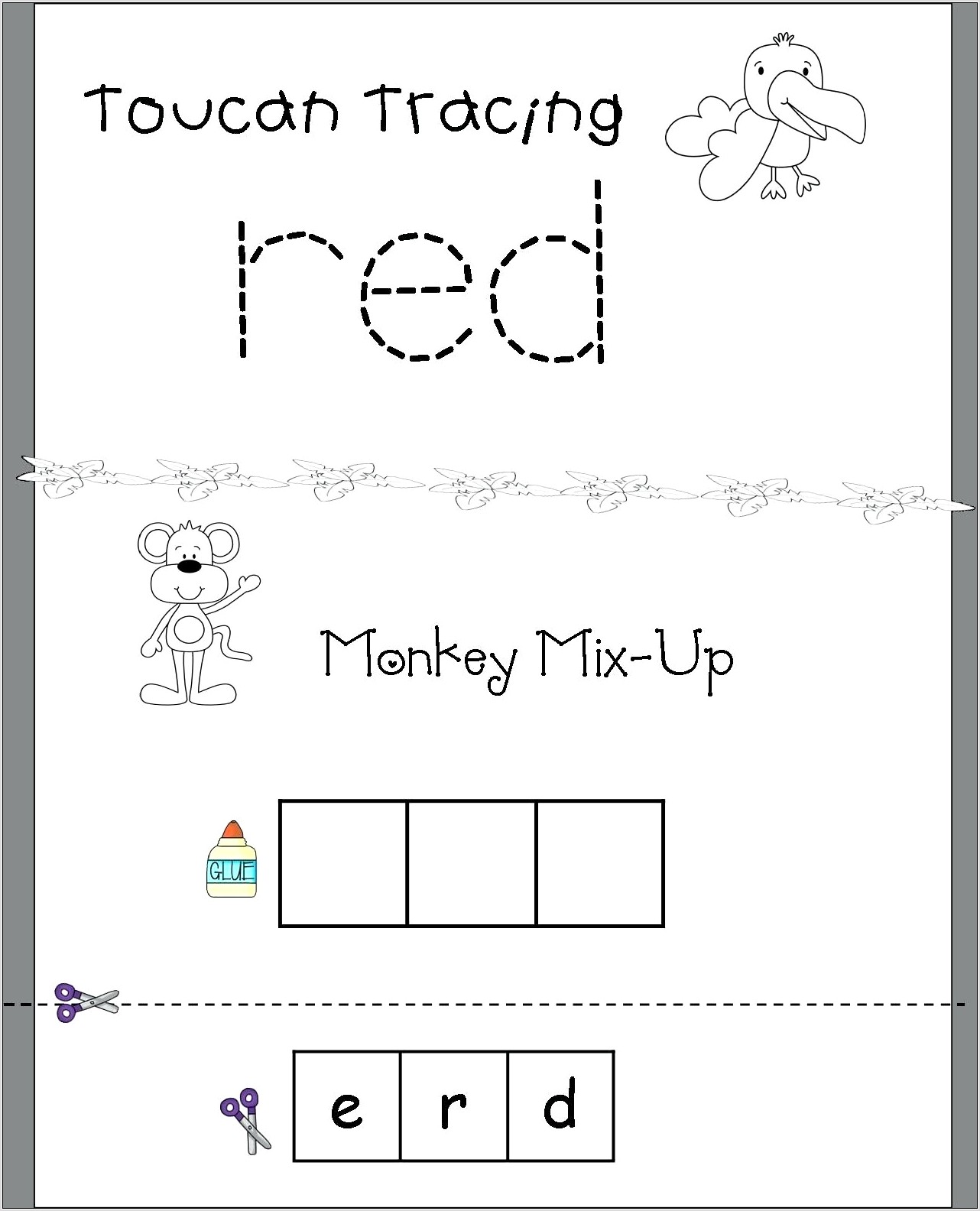 Sight Word Red Worksheet
