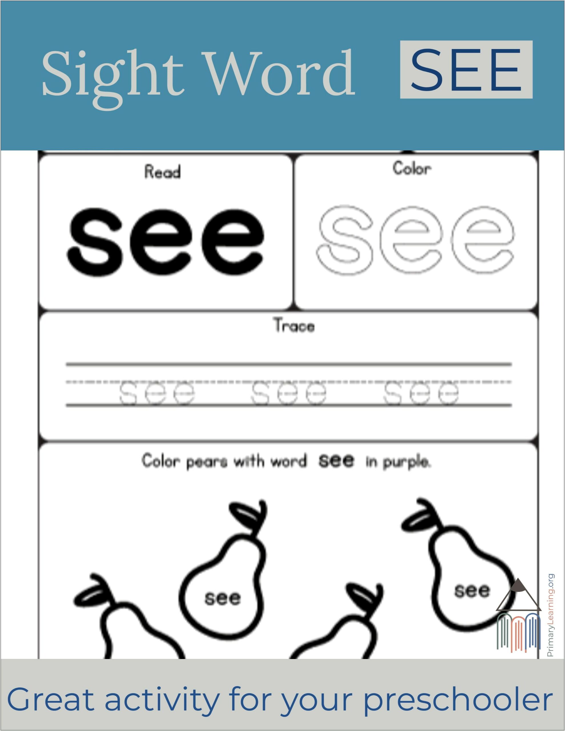 Sight Word See Worksheet