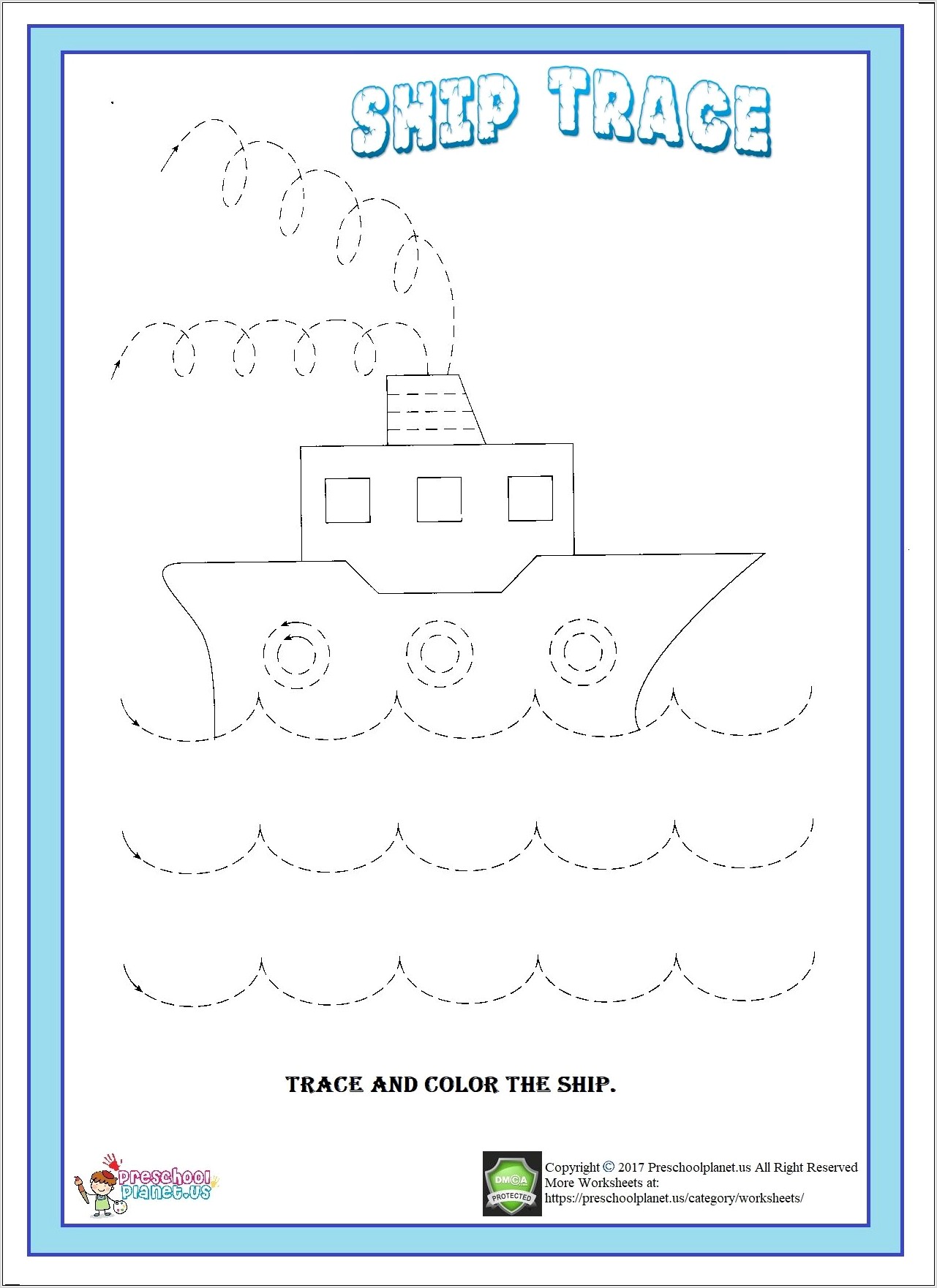 Sight Word Trace Worksheet