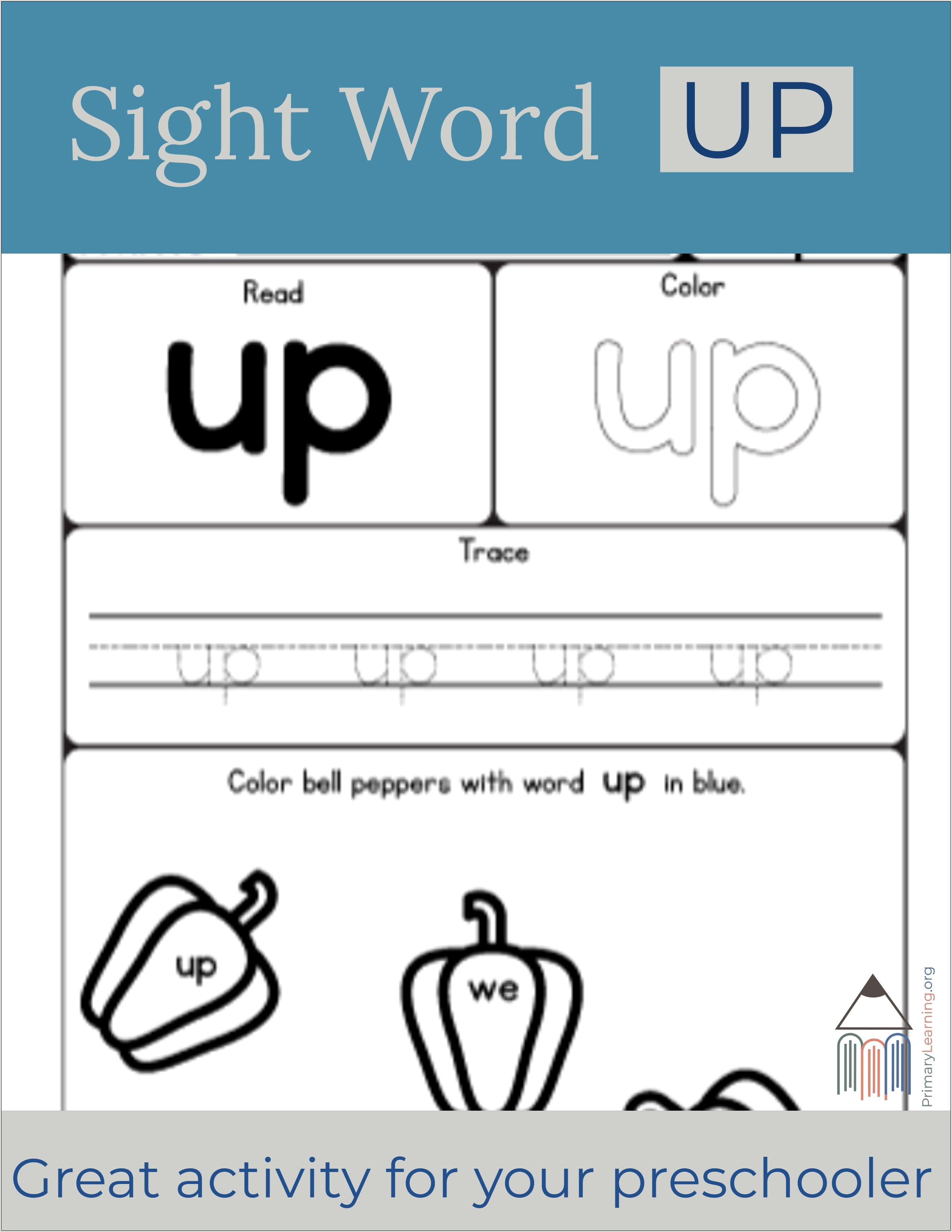 Sight Word Up Worksheet