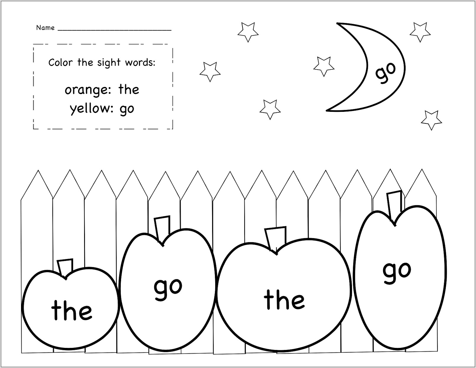 Sight Word Us Worksheet