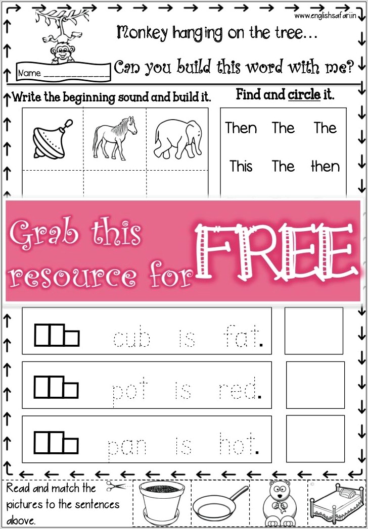 Sight Word Worksheet For The