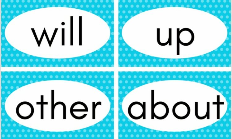 Sight Words Worksheet For Preschool