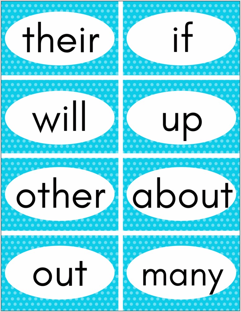 Sight Words Worksheet For Preschool