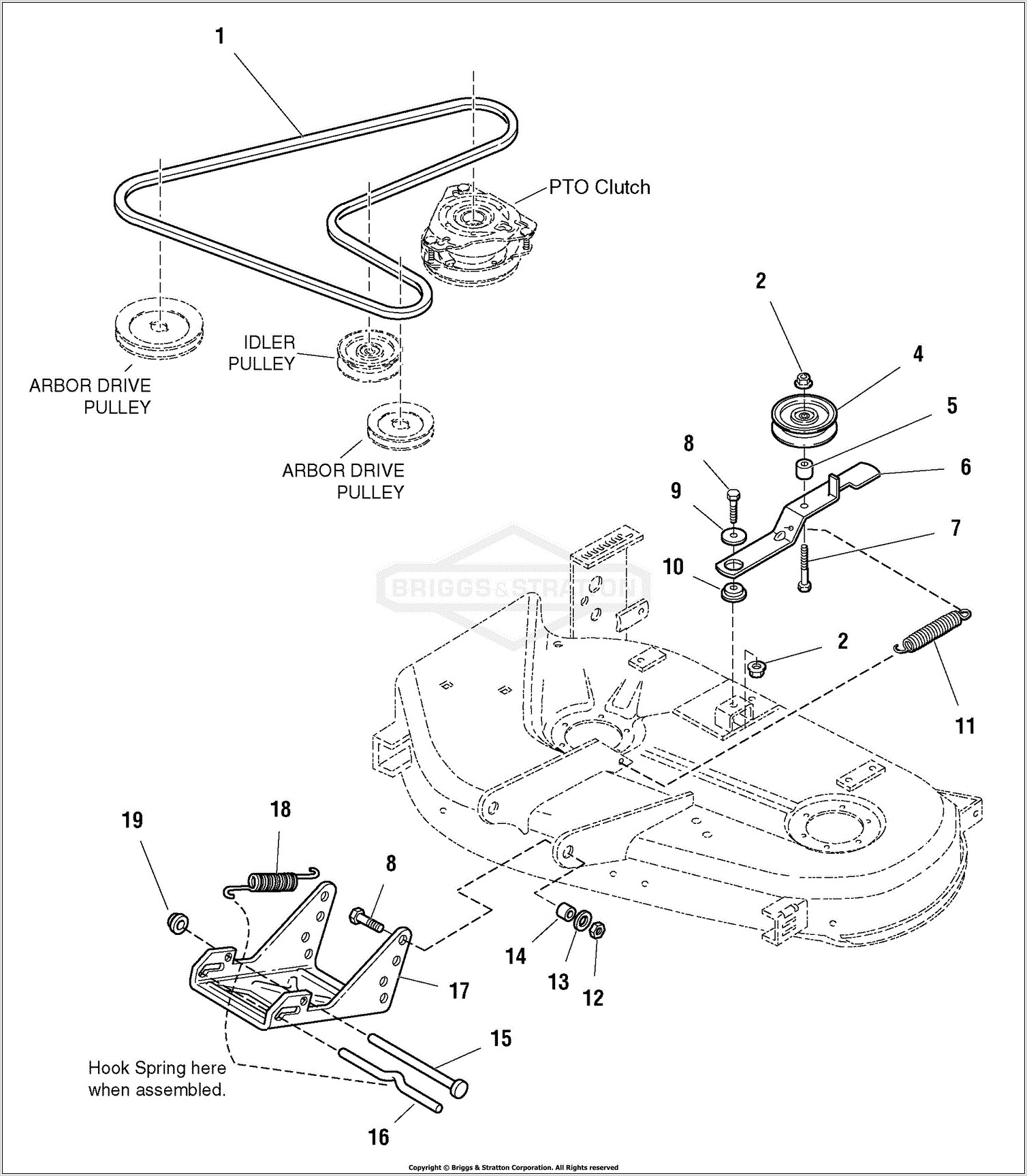 Simplicity 38 Mower Deck Belt Diagram